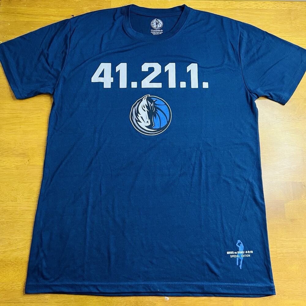 Dirk-Nowitzki 41-21-1 Dallas Mavericks Final Game T-Shirt Size XL